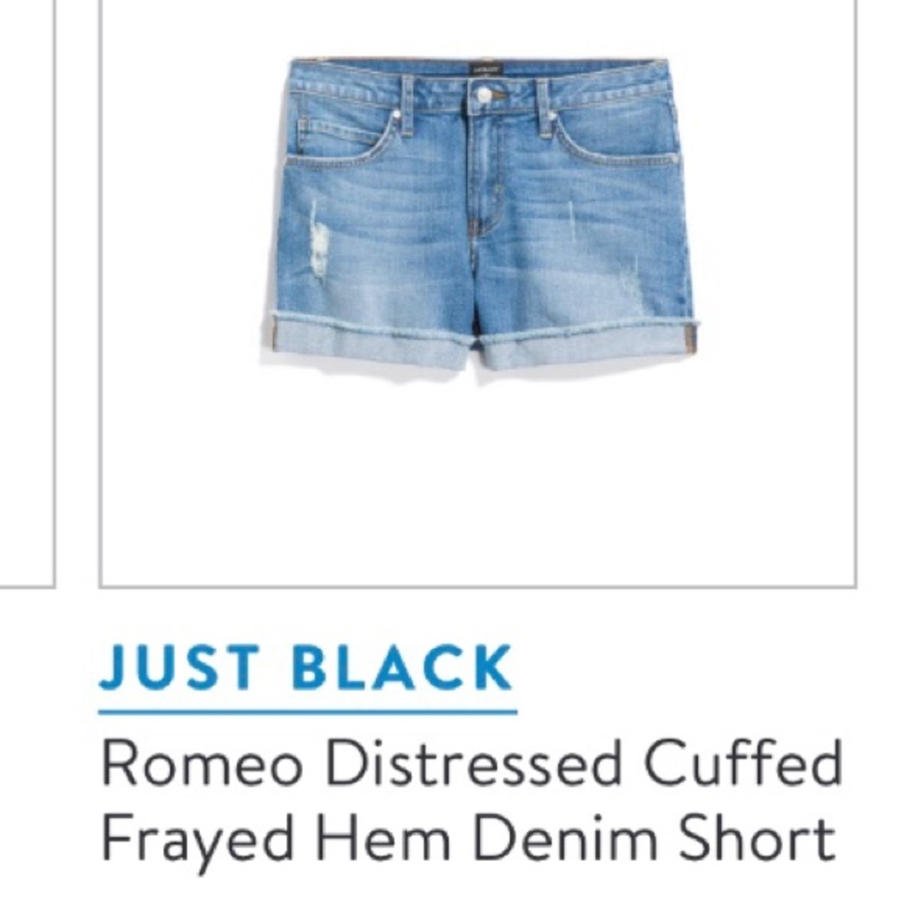 Just Black Denim Shorts NEW